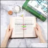 Lesezeichen Kawaii Green Grass Seedling Sile Lesezeichen Kreatives Geschenk für Lehrer Studenten Schule Bürobedarf Schreibwaren Drop Deliv Dhsia