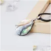 Pendentif Colliers Bijoux De Mode Naturel Abalone Shell Collier Goutte D'eau À La Main Livraison Pendentifs Dhtzr