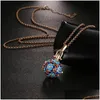 Lockets Sier Rose Gold Flower Cage Pendant Necklace Big Ball Locket With Chain For Edison Pearl Or Bead 912Mm Love Wish Women Drop D Dhtzj