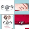 Band Rings Fashion Versatile Jewelry Classic Diamond Rose Love Ring Drop Delivery Dhfkc