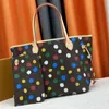 Designer Womens Bag Totes Luxury Crossbody Shoulder Bags Rainbow Side Trunk Messenger bag Borse Canvas Vera pelle Lady Purse 3D Painted Dots Print M81979