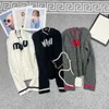 Winter wool sweater women knitwear Letter embroidery pullover coat miu designer sweaters womens long-sleeved tshirt Fashion casual knit shirt