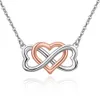 Collane con ciondolo Collana con ciondolo cuore in argento sterling 925 con infinito amore per le donne Fidanzata San Valentino Anniversario Compleanno Gioielli Regalo G230202