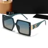 Designers de óculos de sol moda luxo óculos de sol resistente a uv para mulheres homens óculos carta estilo praia sombreamento óculos com caixa muito boa 5 cores