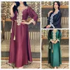 Etniska kläder Ramadan broderi maxi klänning elegant bronsande spetsrock ropa de mujer envio gratis muslimska dubai abaya kvinna kaftan marocain