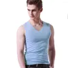 Erkek Tank Tops Yaz Men'in Buz İpek Taksız Yeleği