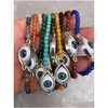 Moda con cuentas Vintage Evil Eye Charm Strand Bracelet 4Mm Round Agate Crystal Quartz Stone Bead Pulseras con Tree Life para mujeres J Dhe7W