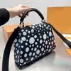89 Designer Bag Fashion Vintage Polka Dot Print M￶nster Tote Kvinnor stor kapacitet Multicolor Single Shoulder Handv￤ska