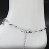 Anklets 2023 Boho Tortoise Shell Stainless Steel Bracelet Ankle Women Silver Color Barefoot Sandals Jewelry Pulsera Conchas A61S05