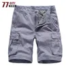 Pantaloncini da uomo 77City Killer Cargo Uomo Estate Cotone militare Pantaloni da uomo multitasche Pantaloni corti Uomo short homme Taglia 30-38 Y2302