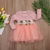 Girl Dresses Cute Pretty Toddler Baby Girls Dress Flower Long Sleeve Lace Princess Party Prom Tulle Es