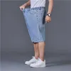 Men's Shorts Men's Shorts Summer Denim Plus Size 44 46 48 50 Light Blue Classic Baggy Straight Short Jeans Knee-length Casual Pants Clothing 022023H