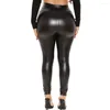 Pantalon femme 2023 taille haute élastique Slim PU pantalon motard serré cuir tempérament trajet mode maigre