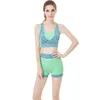 Aktive Sets frauen Yoga Anzug 2 Stück Set Fitness Sportswear Für Weibliche Workout Sport Kleidung Laufen Im Freien Bh Top gym