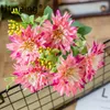 Dekorativa blommor Dahlia Flower Silk Bridal Bouquet Artificial Home Decoration Wedding Supplies 1st