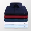 Mens Casual Shirts Revased Plus 5xl 8xl camisa cmens slim solid color longsleeved shirt business casual white mens brand classic 230202