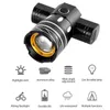 Światła rowerowe przednie reflektor USB ładowalny akumulator regulacyjny lampa zoomu mtb rowerowe światło z tylnym cyklem akcesoriów 0202