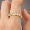 Полосы колец панк хип -хоп кольцо для женщин заморожено AAA+ Циркониея золотой цвет хрустальные кольца аксессуары Hippie Jewelry Wholesale OHR051