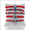 Beaded Strands Hand Braided Lucky Red String Charm Bracelet Women Men 5 Style Blue Eye Round Beads Fashion Friendship Jewelry Drop Otrsj