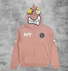 2023 Spring Men 's Hoodies Skull Lazy 3D 디지털 프린트 후드 긴 슬리브 지퍼 스웨터 스웨트 셔츠