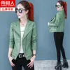 Women's Jackets Spring And Autumn Women's Leather Coat Short Jacket Slim Fit Large Size Top