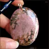 Kolye Kolyeler Moda Gerçek Rhodonite Taş Doğal Cabochon Boncuklar Diy Kolye kolye mücevher yapımı mücevher aksesuar qs307