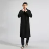 Men's T Shirts India Nepal Men Long Cotton Linen National Style Sleeve Shirt Male Loose Design Button Clothing