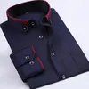 Мужские повседневные рубашки весенняя мужская свадебная рубашка Формальная длинная рукава плюс размер Большой 3xl 4xl Рубашки розовые формальные темно -синие 9xl 10xl 14xl Blouse Black 230202