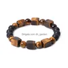 Bärade 8mm lava sten reiki sju chakra naturliga strängarmband diy aromaterapi eterisk olje diffusor armband för kvinnor dhgarder dhdiv