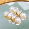 Shoe Parts Accessories Pearl shoe buckle accessories high heel square drill removable wedding s decorative flower 230201