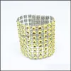 Napkin Rings Wholesale El Chair Sash Diamond Mesh Wrap Buckle For Wedding Reception Party Table Decorations Supplies Dbc Drop Delive Dhc0E