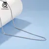 Pendant Necklaces ORSA JEWELS 1.5MM Italian Handmade Silver Diamond-Cut Rope Chain Necklace for Man Woman 925 Sterling Silver Twist Chain SC29-1.5 G230202