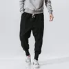 Männer Hosen Chinesischen Stil Harem Streetwear Casual Jogger s Baumwolle Leinen Jogginghose Knöchellange Hosen M5XL 230202