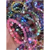 Braccialetti di vetro elastico con perline a forma di sirena Boho placcato perline colorate Bracciale in pietra per regali di gioielli da donna Consegna di goccia Dh235