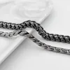 Charm Bracelets Knit Keel Link Chain Bangles Men Women Stainless Steel Black Width 4.5mm 6mm Bangle Bracelet Pulseras Jewelry 17 5cm