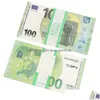 Autres fournitures de fête festives Prop Money Jouets UK Euro Dollar Livres GBP Britannique 10 20 50 Fausses notes commémoratives Jouet pour enfants Chri Dhunm791X