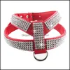 Hundhalsar kopplar bling rullar av strass pu l￤der husdjur valp liten krage sele chihuahua tecup care xs medium stor f￶r dhqa8