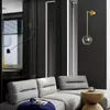 Wall Lamp Postmodern Silver Gold Iron Glass Light Sconce For Bedroom Corridor