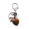 Key Rings Heart Stone Natural Gemstone Healing Crystal Quartz Keychain Love Wish for Women Jewelry Drop Delivery DH0G1