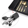 Set di stoviglie HEYI Set di stoviglie in acciaio inossidabile Confezione regalo 32 piatti e ciotole YSH