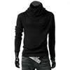 Heren t shirts uk heren casual schildpad nek pullover gebreide jumper tops warmere t-shirts stevige lange mouw sweatwear