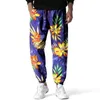 Herrbyxor Lossa Boho Yoga Harem Hawaiian Graphic Print Drop Crotch Jogger Multicolor 230202