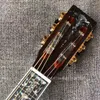 Guitare personnalisée, entièrement KOA, touche en ébène, véritable reliure en coquille d'ormeau, guitares acoustiques de la série ooo de haute qualité de 39 pouces