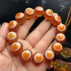 Strand 16mm Round Natural Agates Bracelet For Women Men One Eye Pharmacist Onyx Beaded Vintage Jewelry Reiki Meditation Lucky