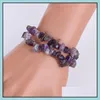 Charm-Armbänder 7 Chakra-Heilkristalle Amethyst Jaspis Achat Lazi Reiki Drop Delivery Schmuck Dhire