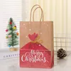 Gift Wrap Christmas Series Packaging Bag Tote Santa Storage Paper Candy Cake Baking