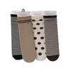 Women Socks Crew Women's Fashion Korean Style Cute Dots Pile Cotton Comfortable Warm Autumn Long Striped For