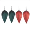 Charm Cutting Leaf Feather Earrings Pu Leather Sequin Find Various Mti Colors Bohemia Water Drop Dangle Earring Handmade Delivery Jew Otn0Y