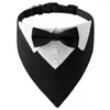 Hondenauto-covers Bow Tie kraag Tuxedo Bandana Verstelbare formele puppy driehoek nekkleding voor bruiloft jurk-up cosplay feest