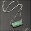 펜던트 목걸이 Reiki Healing Jewelry Natural Stone Necklace Rec Agate Semipreverious Quartz Choker를위한 낙하 펜던트 DHX21